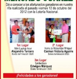 Entregan premios locatarios del mercado Juárez