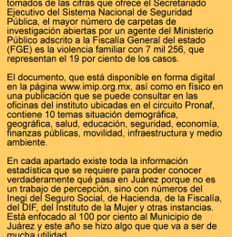 Violencia familiar, lo mas denunciado ante el Ministerio Publico en Juarez… por Martin Orquiz