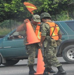 Instalan retén militar en la rúa Camargo-Boquilla