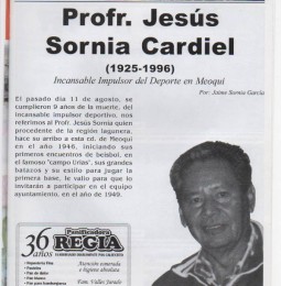Se recuerda con cariño al profesor Jesús Sornia Cardiel