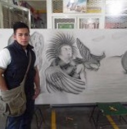Representa David Granados al Conalep Delicias en concurso estatal de dibujo y pintura