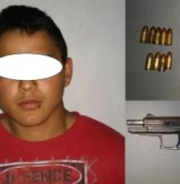 Detienen a adolescente que traía una pistola calibre 9 mm