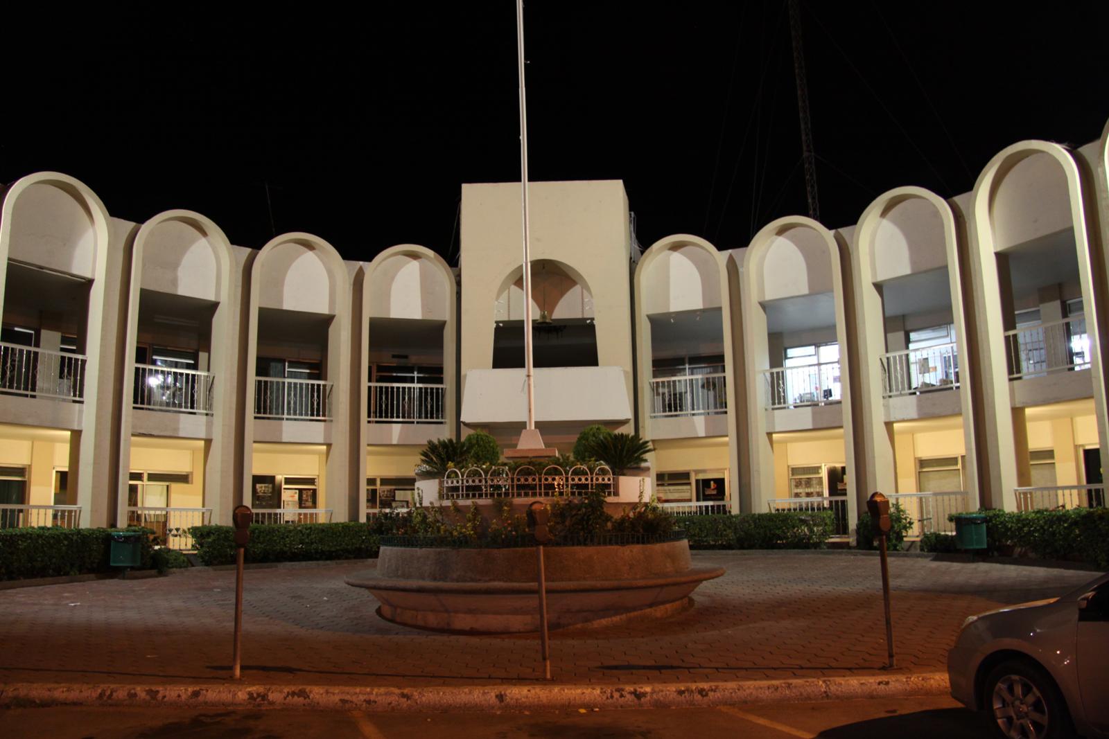 Fotografía de archivo: Presidencia Municipal Cd Delicias Chihuahua. Imagen ilustrativa de temas cívicos y políticos.